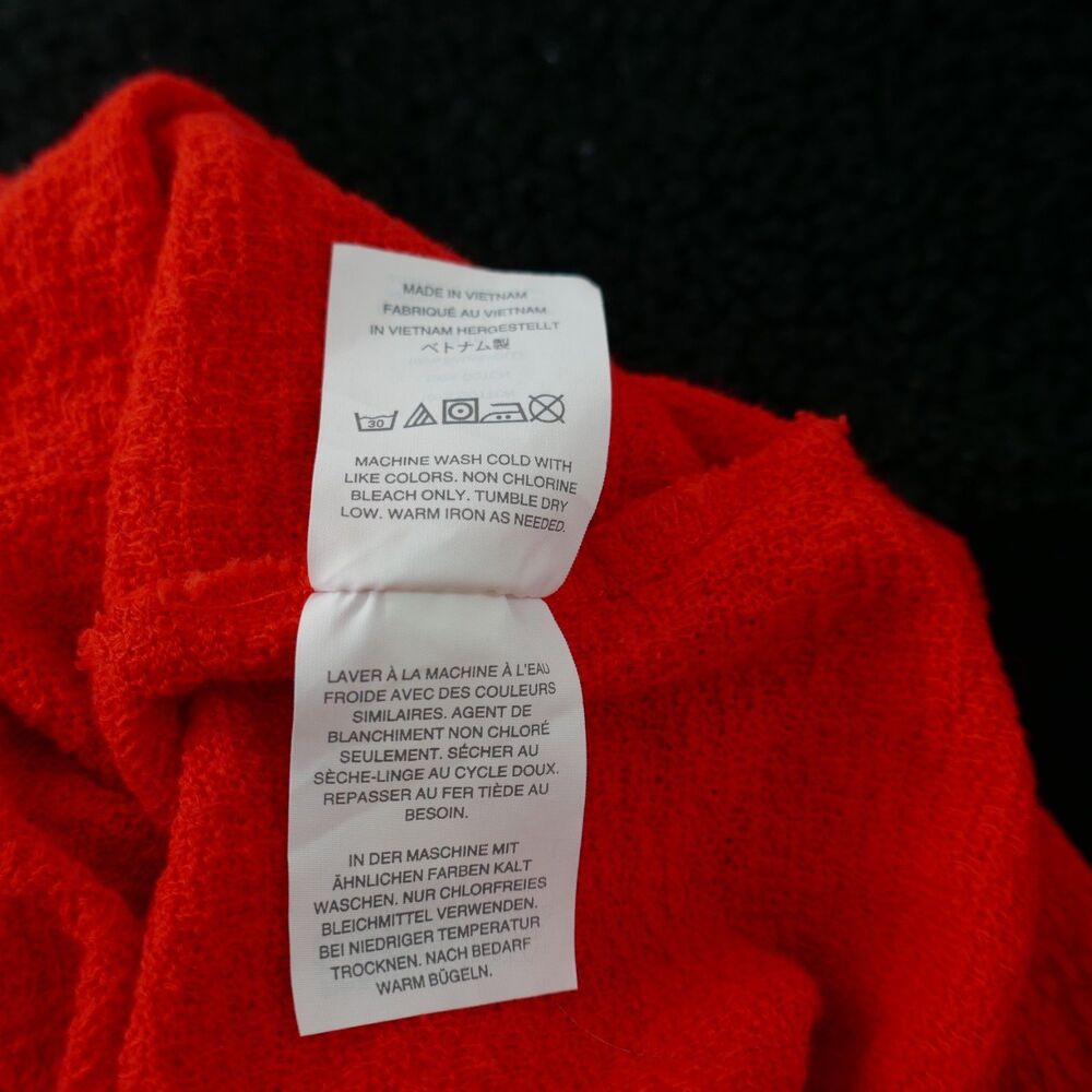 Madewell Cap Sleeve Shirt Texture Thread Wrap-Tie Top Red Size M Ripe Persimmon - Picture 7 of 8